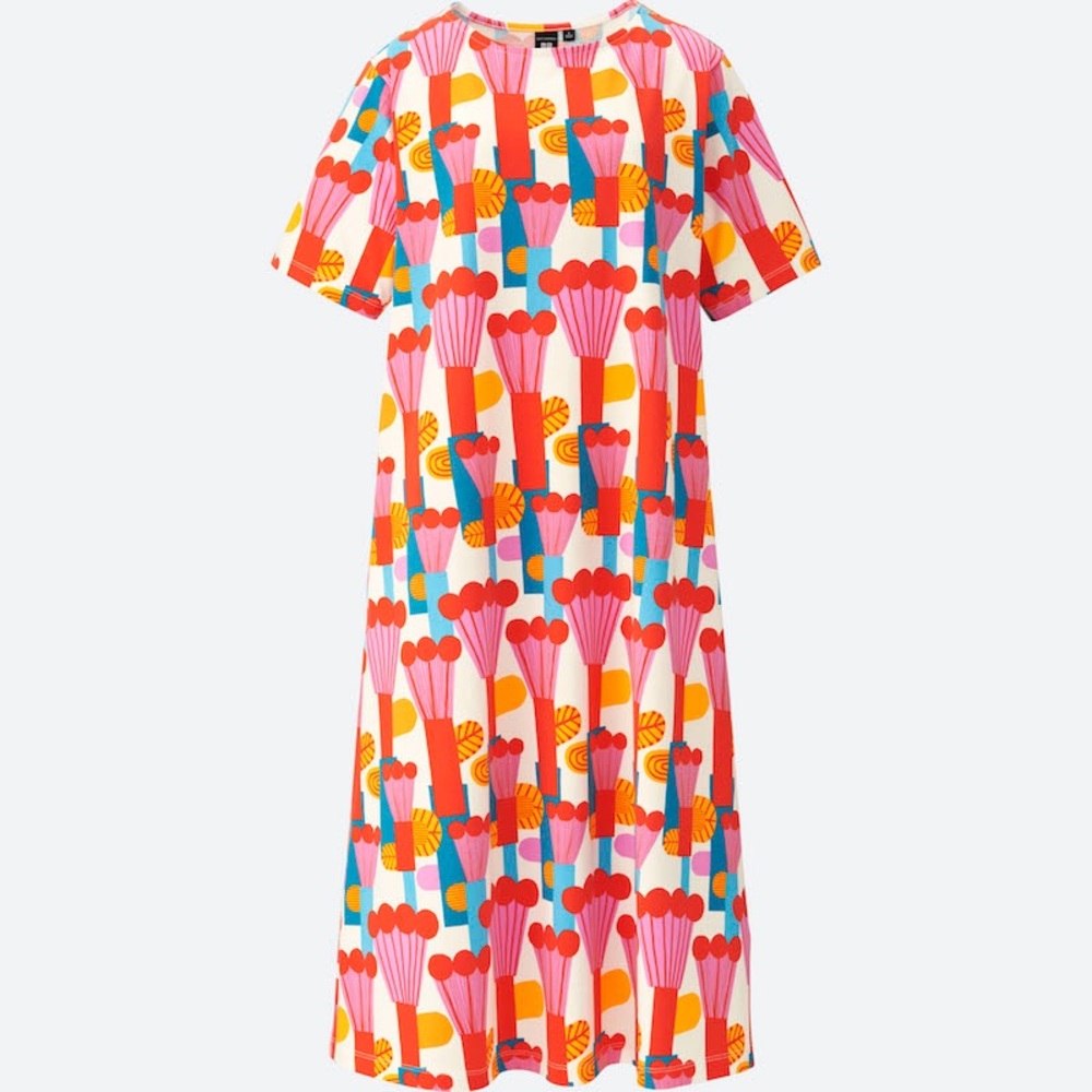 Uniqlo x Marimekko T-Shirt Dress Japanese, Special Edition Collection, Size Med